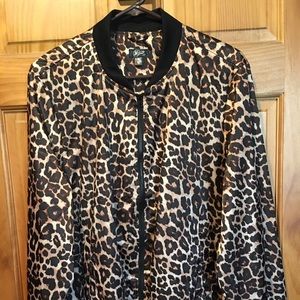 1X light weight leopard print jacket NWT